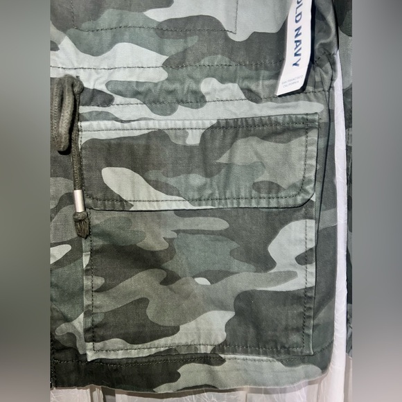 NWT Old Navy Women’s Green Camo Field Utility Jacket size Large Petite - Picture 4 of 6